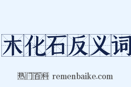 木化石反义词是什么意思的图片